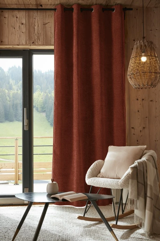Rideau 140 x 240 cm Occultant + polaire BJORN Terracotta