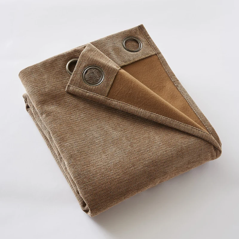 Rideau 140 x 180 cm Occultant + polaire BJORN Camel