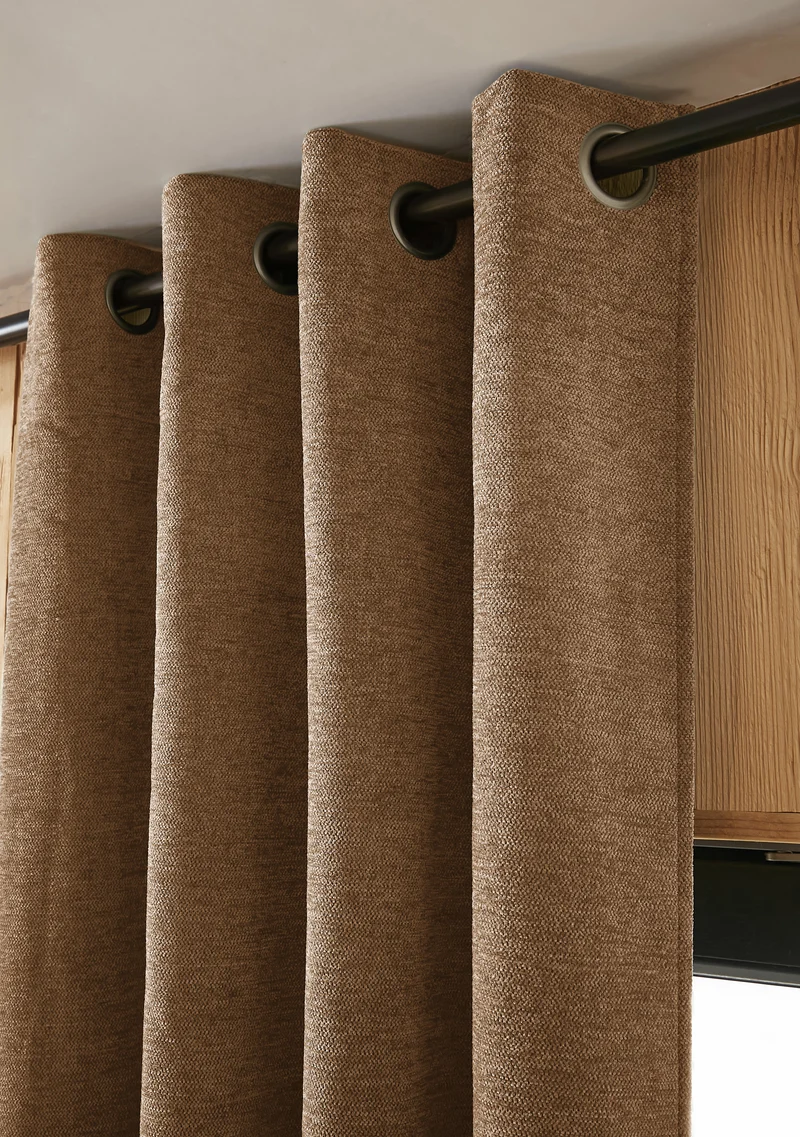 Rideau 140 x 180 cm Occultant + polaire BJORN Camel