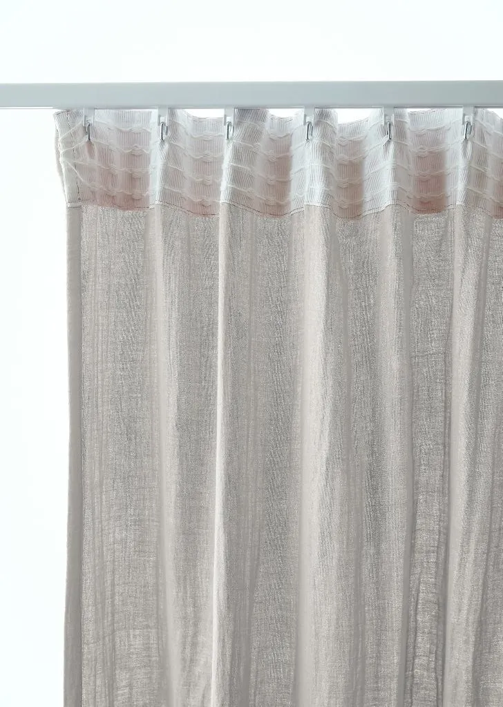 Rideau galon fronceur 140 x 240 cm Gaze de coton unie GAÏA Nuage