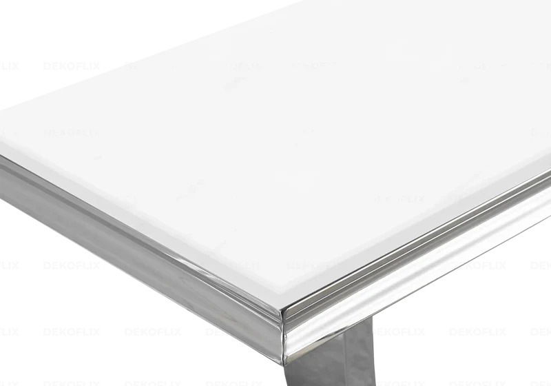 Table basse verre blanc argent - Bobo