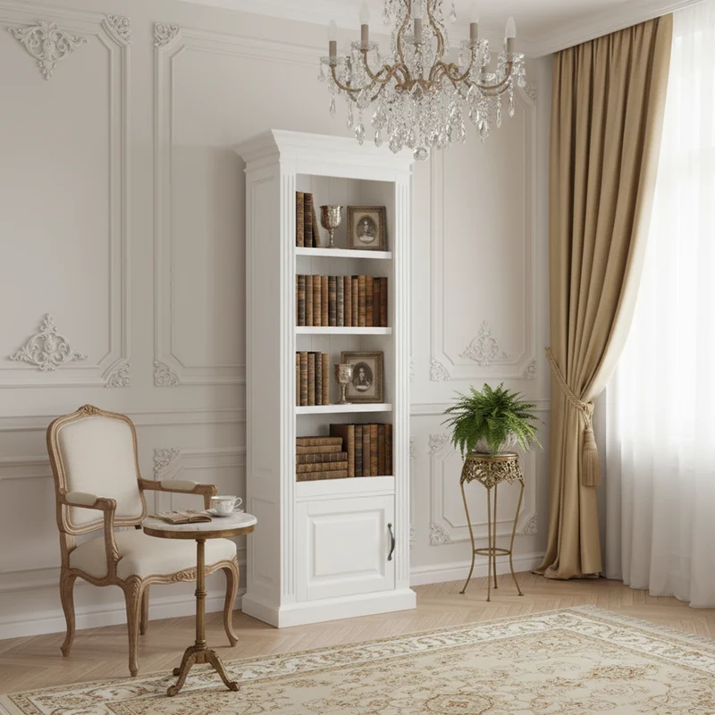 Bibliothèque avec porte - avec des panneaux de bossage "Romance"
