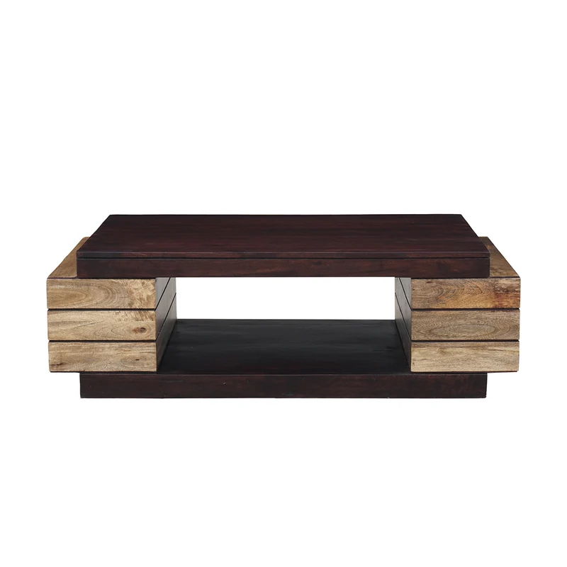 Table basse rectangulaire bois bicolore | Manguier Herods