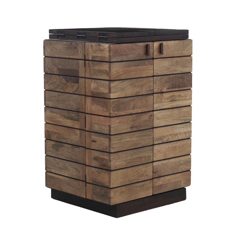 Meuble bar pliant bois bicolore | Manguier Herods
