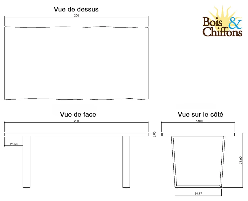 Table a manger en bois | Acacia Forest