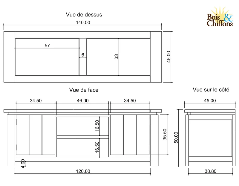 Meuble TV en Bois Massif | Acacia Moon
