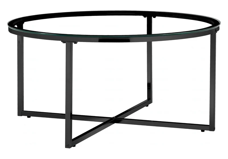 Table basse ronde noire miroir - Gala