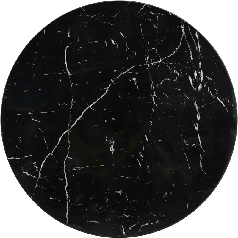Table basse ronde dorée en verre - Gala