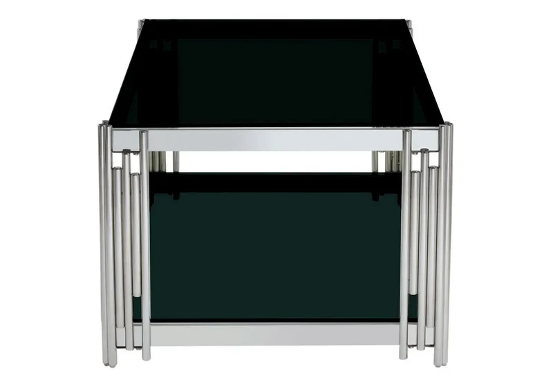 Table basse design chromé noir - Eve