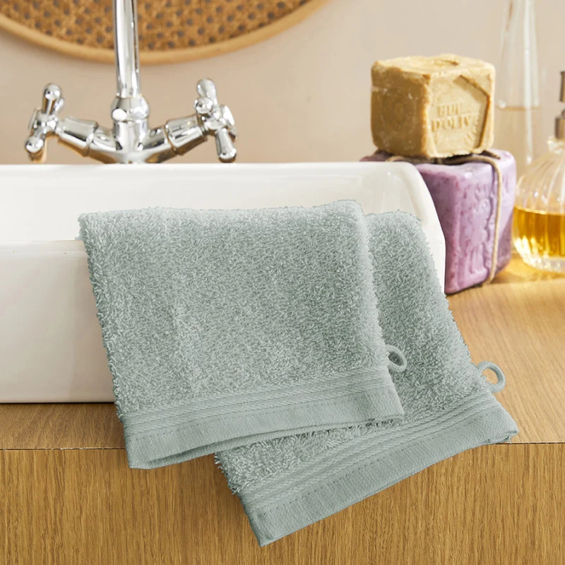 Lot de 2 gants de toilette 15 x 21 cm