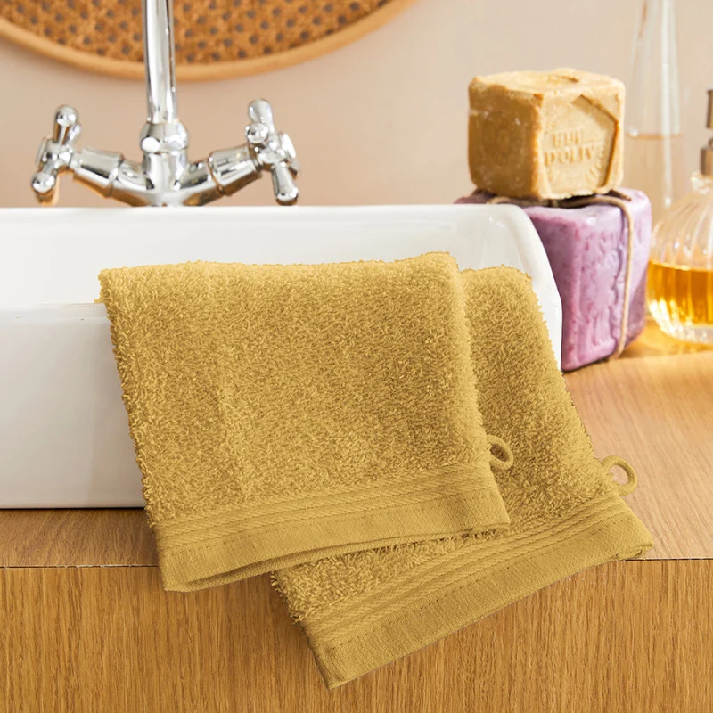 Lot de 2 gants de toilette 15 x 21 cm