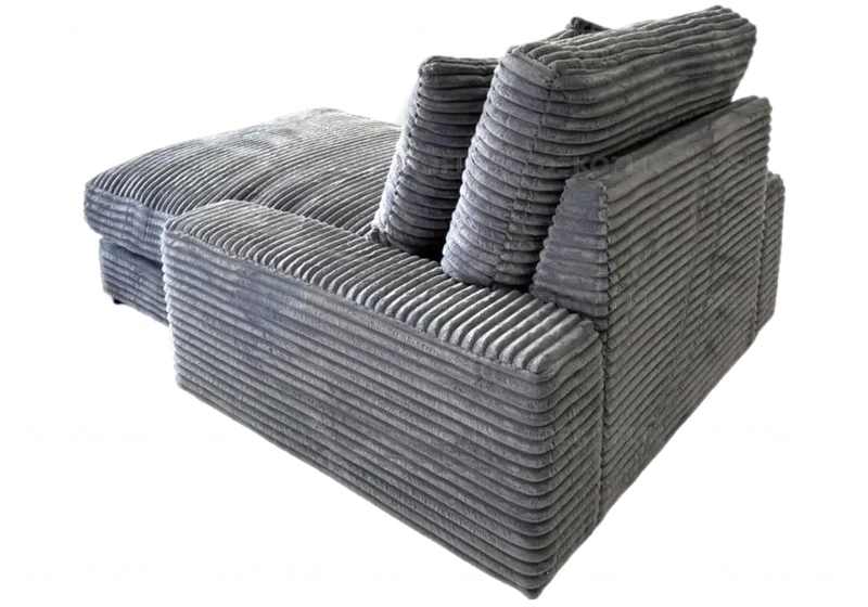 Canapé moderne tissu côtelé anthracite - Lino