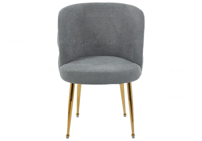 Fauteuils de table en tissu effet lin anthracite - Liza x2