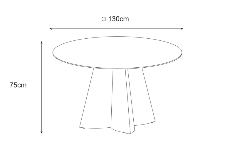 Table à manger ronde marbre blanc - Axel