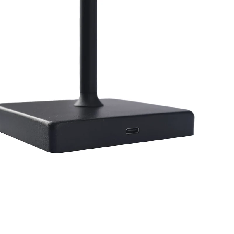 Lampe de Table Nova Noire - Rechargeable et avec Commande Tactile