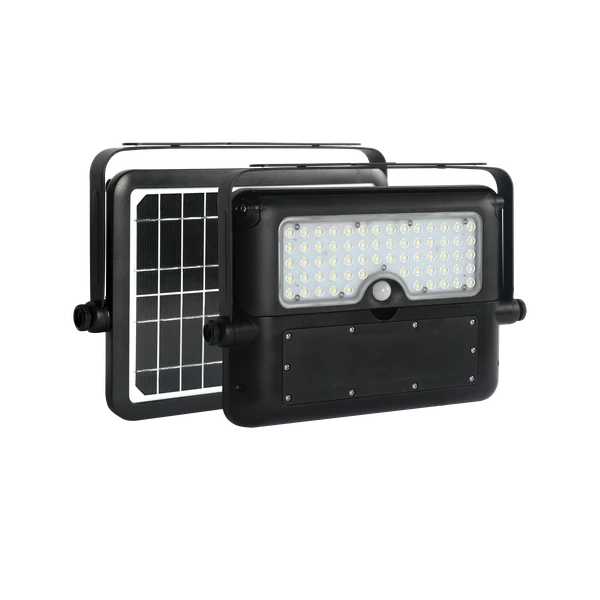 Solar LED Floodlight 10W - Projecteur à énergie solaire - Lampe d'extérieur - IP65 - Lumière vive avec détecteur de mouvement