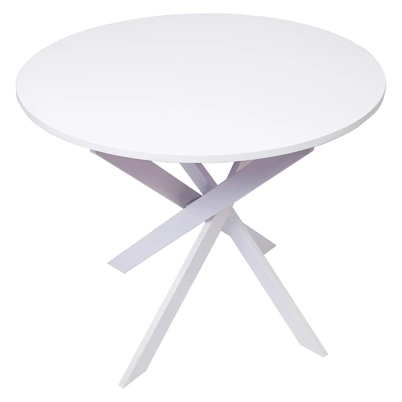 Table à manger ronde fixe ZEN Blanche