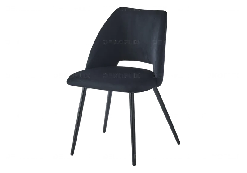 Table ronde et chaises noires - Joy