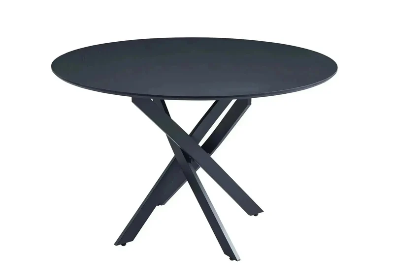 Table ronde et chaises noires écru - Joy