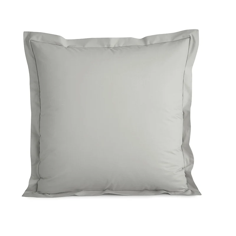 Taie d'oreiller Percale 65 x 65 cm Pur Coton Peigné Longues Fibres 80 Fils/cm² Perle