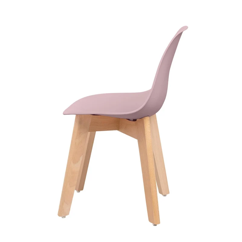 Chaise enfant, pieds bois massif, 38x31xH47 cm-ICE