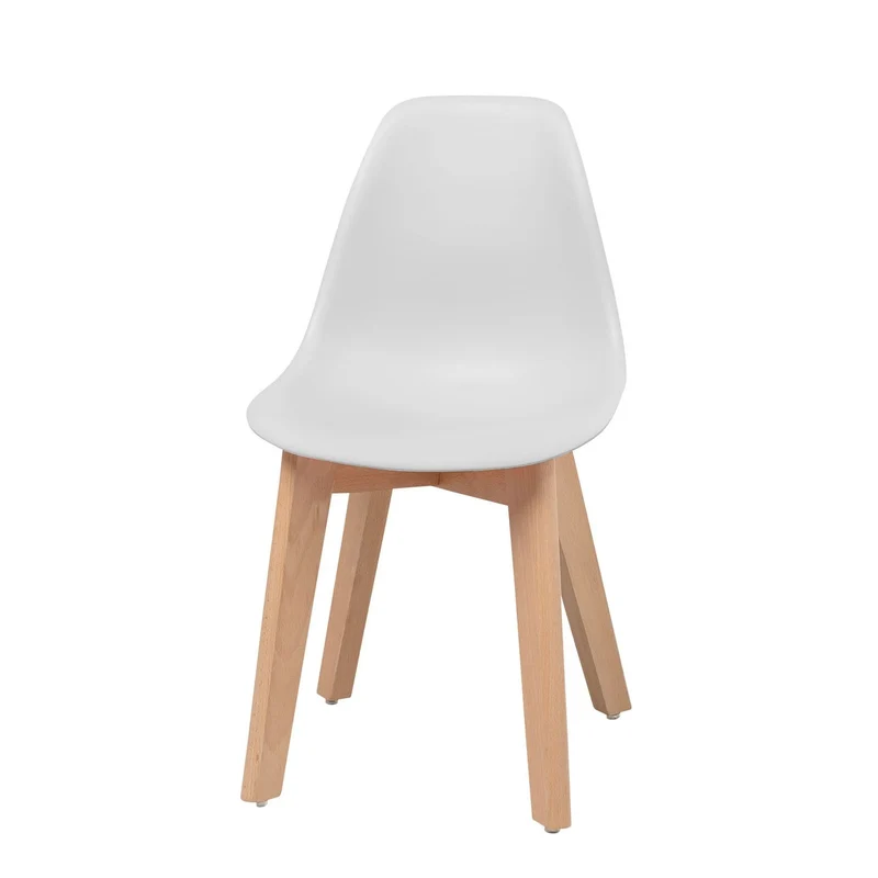 Chaise enfant, pieds bois massif, 38x31xH47 cm-ICE