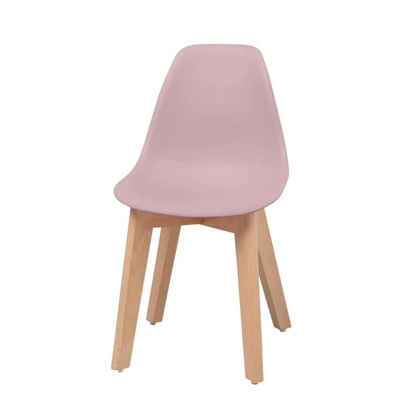 Chaise enfant, pieds bois massif, 38x31xH47 cm-ICE