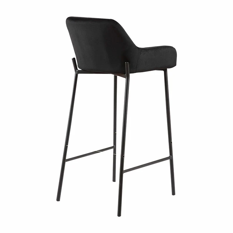 Tabouret de bar en Velours antitache Hauteur assise 75cm - KATEL