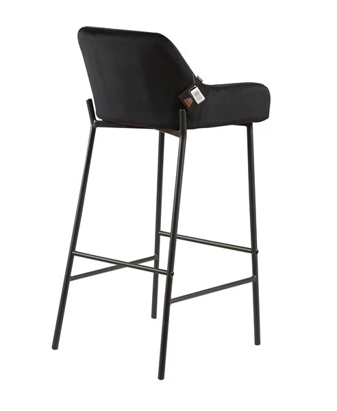 Tabouret de bar en Velours antitache Hauteur assise 75cm - KATEL