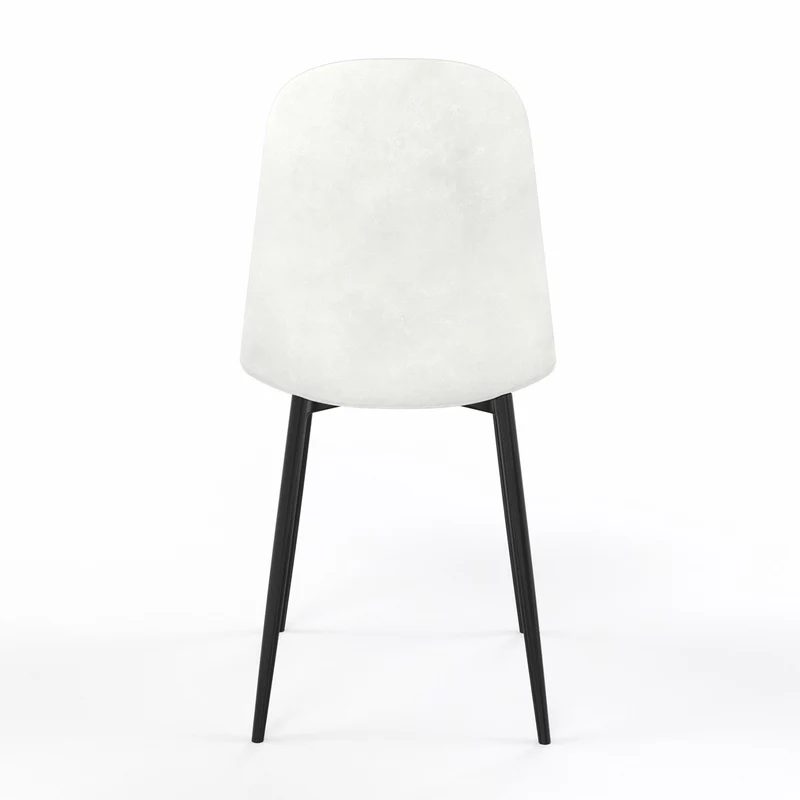Chaise KLARY style scandinave en velours, pieds noirs