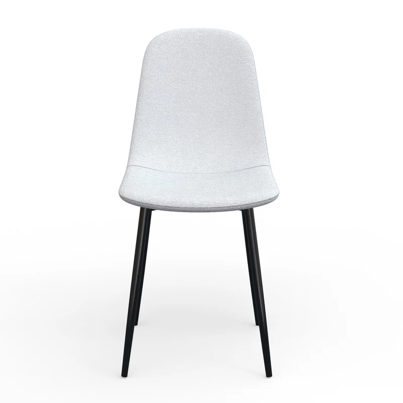 Chaise KLARY style scandinave en velours, pieds noirs