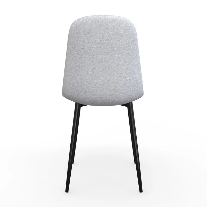 Chaise KLARY style scandinave en velours, pieds noirs