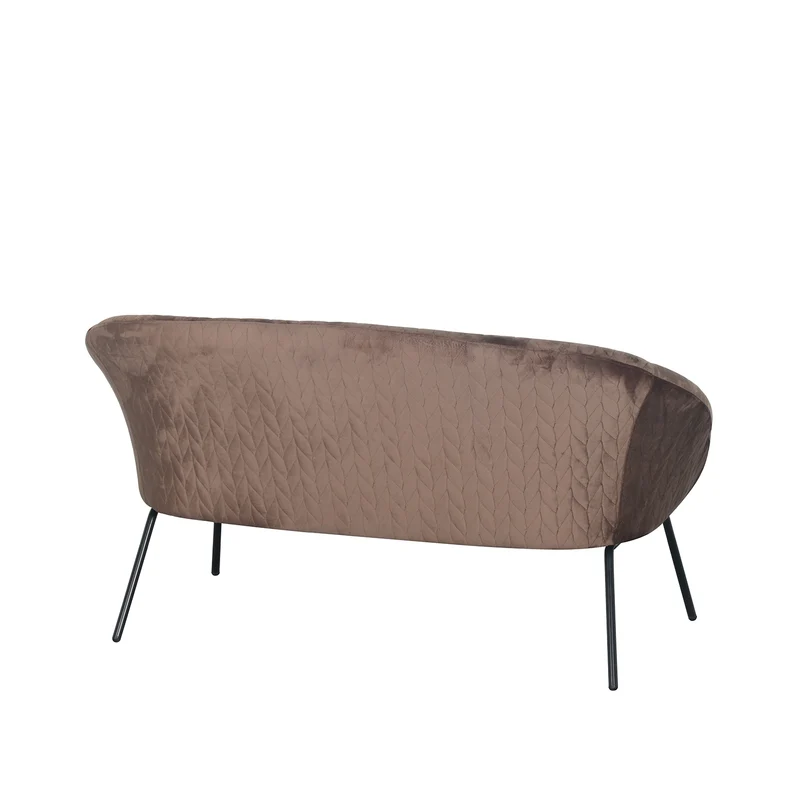 STOL Banquette 2 places en Velours anti tache