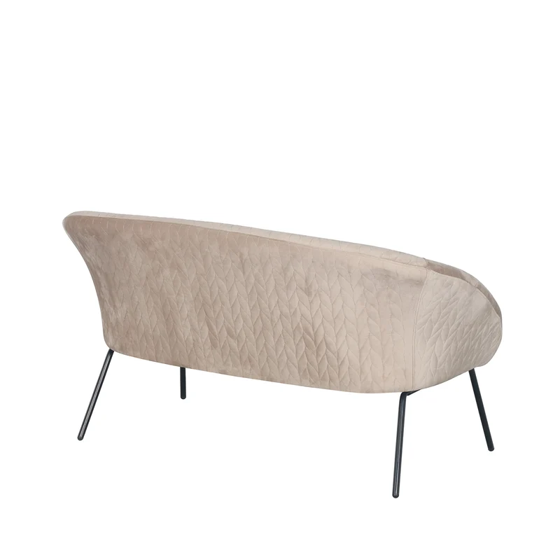 STOL Banquette 2 places en Velours anti tache