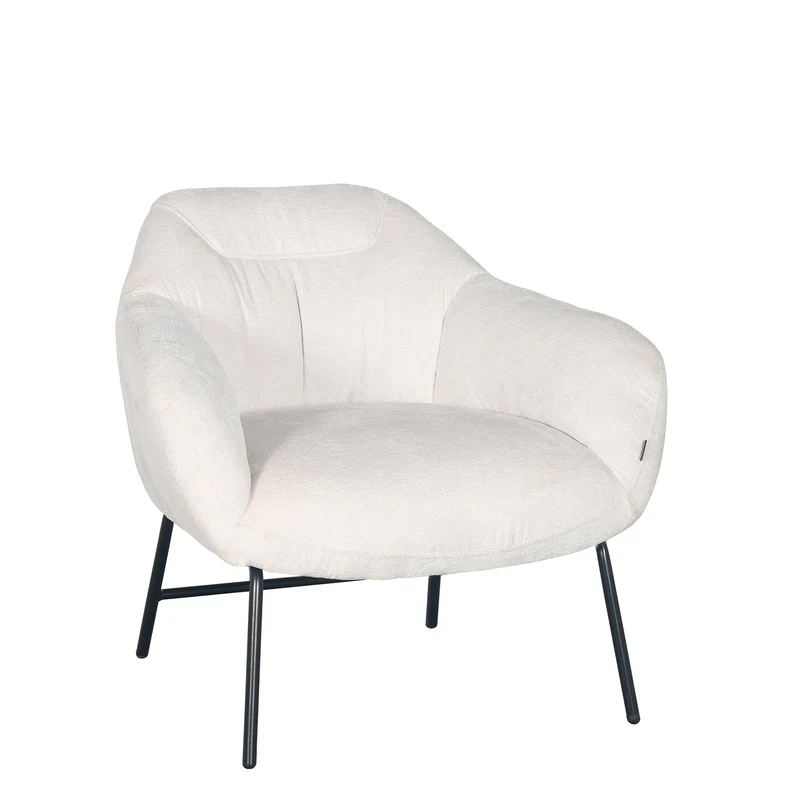 Fauteuil en tissu et pieds métal - JOY