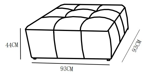 Canapé d'angle / pouf en tissu anti tache - MIRO