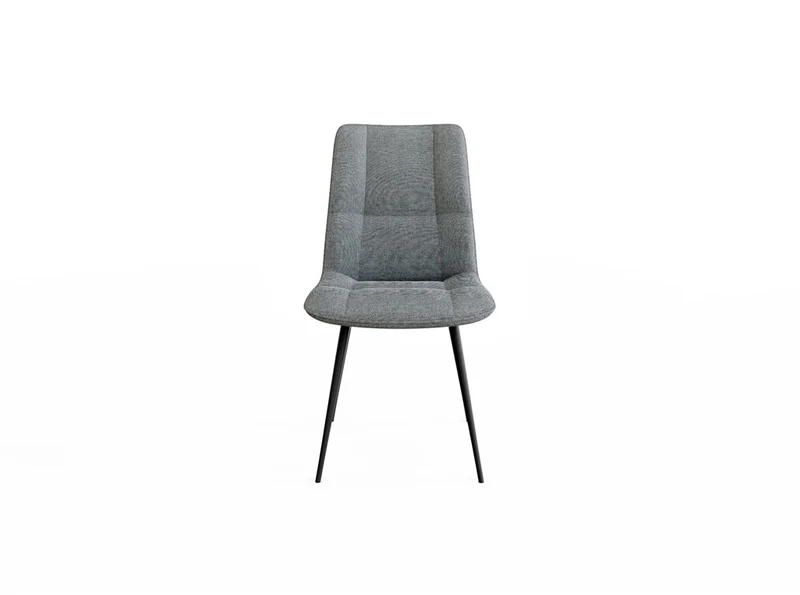 Chaise en tissu pieds noir, 60,5x47xH89,5CM - LOLA