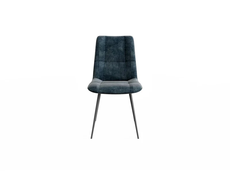 Chaise en tissu pieds noir, 60,5x47xH89,5CM - LOLA