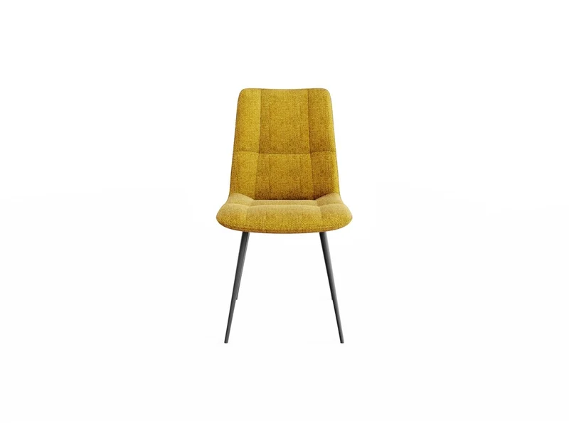 Chaise en tissu pieds noir, 60,5x47xH89,5CM - LOLA