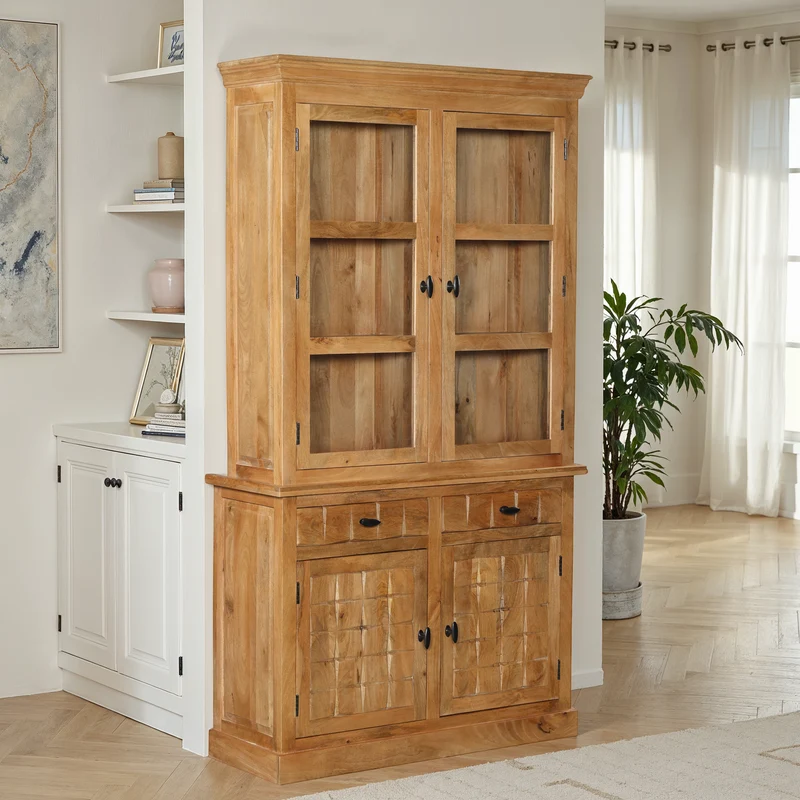 Vaisselier en bois de manguier, H220CM - MARIA