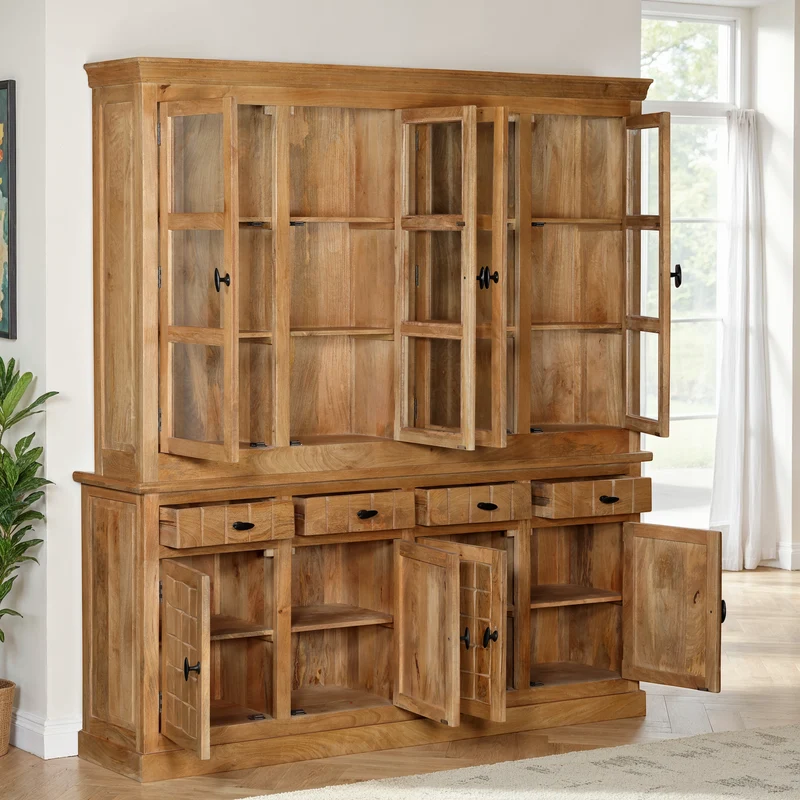 Vaisselier en bois de manguier, H220CM - MARIA