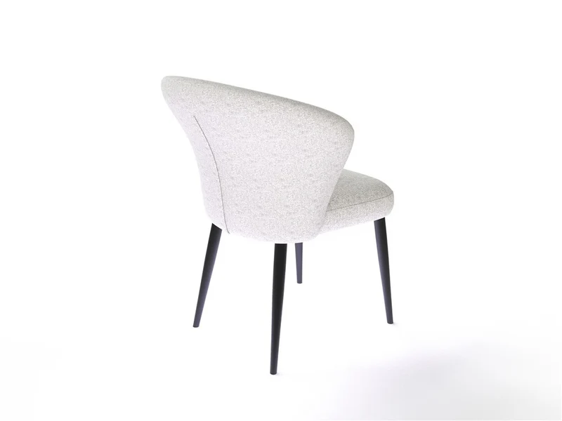 Chaise en tissu velouré, 60x59,5xH80 cm - NINA