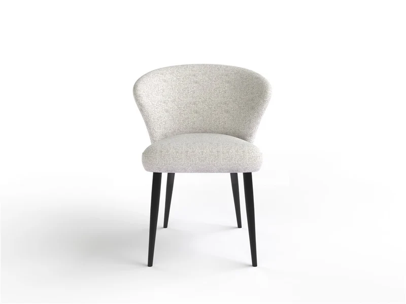 Chaise en tissu velouré, 60x59,5xH80 cm - NINA