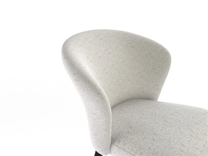 Chaise en tissu velouré, 60x59,5xH80 cm - NINA