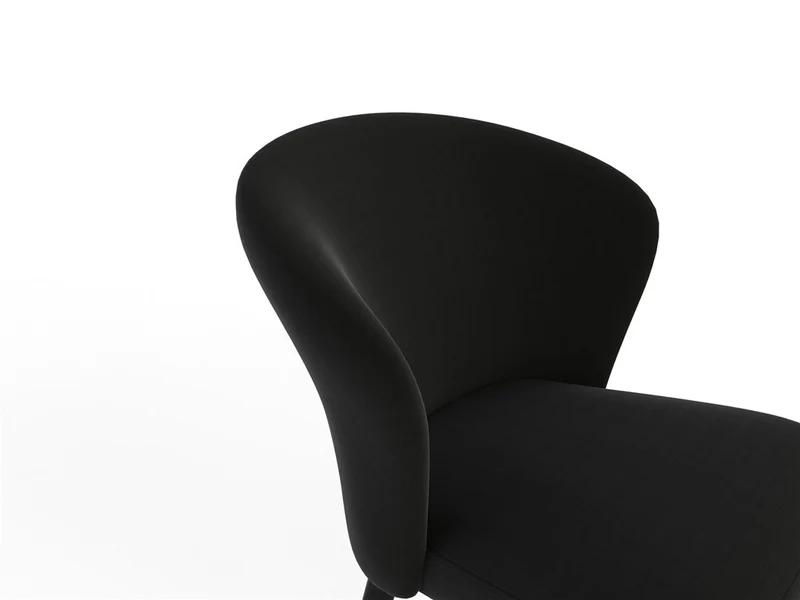 Chaise en tissu velouré, 60x59,5xH80 cm - NINA
