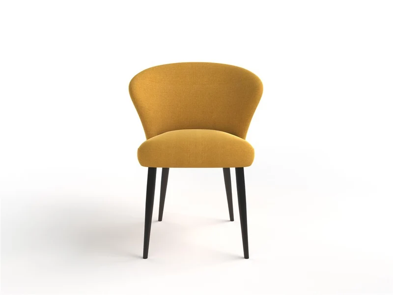 Chaise en tissu velouré, 60x59,5xH80 cm - NINA