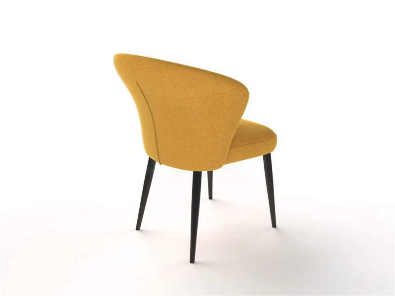 Chaise en tissu velouré, 60x59,5xH80 cm - NINA