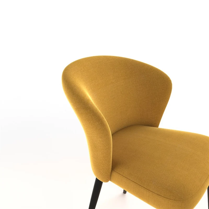 Chaise en tissu velouré, 60x59,5xH80 cm - NINA
