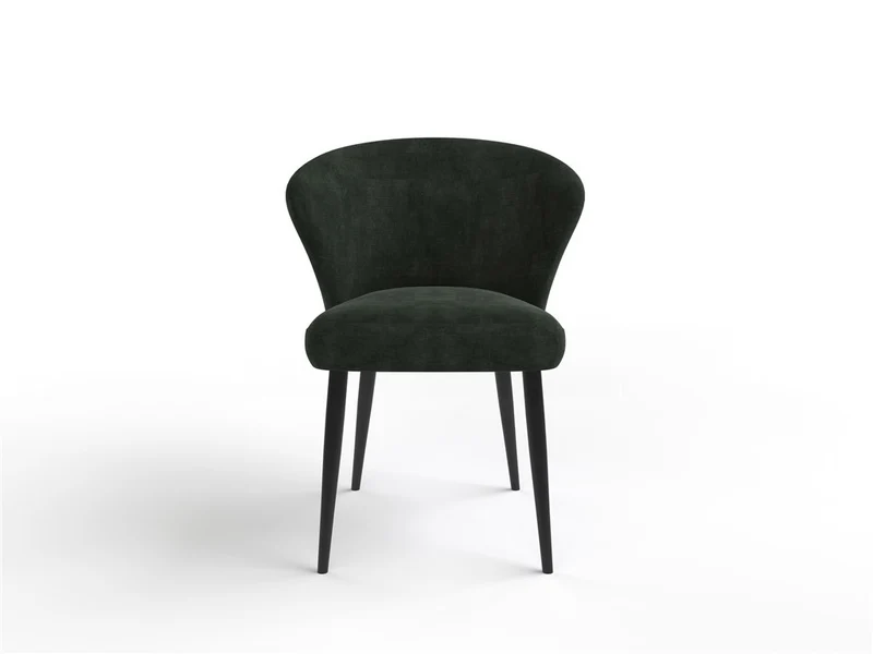 Chaise en tissu velouré, 60x59,5xH80 cm - NINA