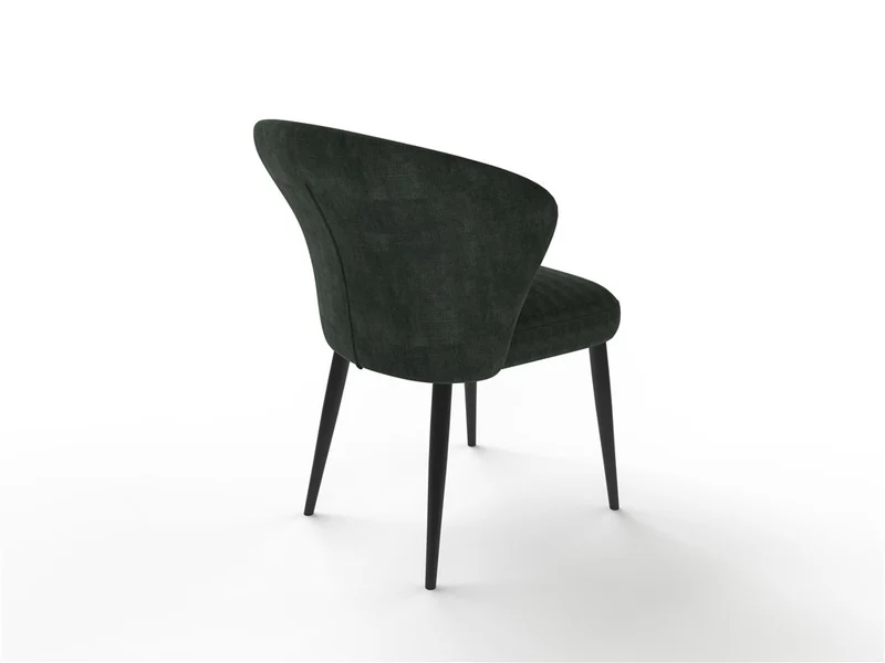 Chaise en tissu velouré, 60x59,5xH80 cm - NINA